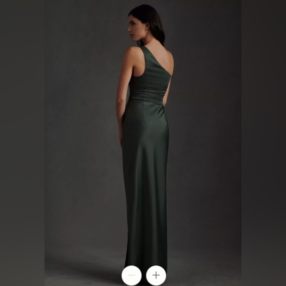 BHLDN Dylan Forest Green Dress Size 4 - Picture 2 of 6